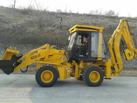 75KW Kazıcı Tekerlekli Yükleyici Rasyonel Olarak Dağıtılmış Traktör Yükleyici Kazıcı