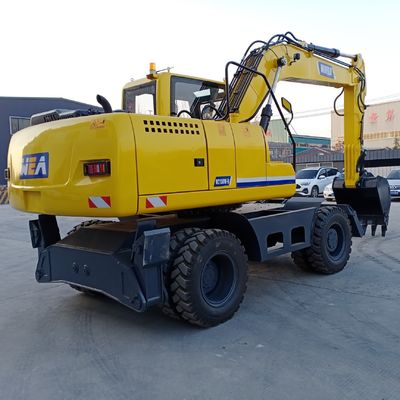 Sarı Tekerlekli Mini Ekskavatör YUCHAI Motor Küçük Kazma Makinesi