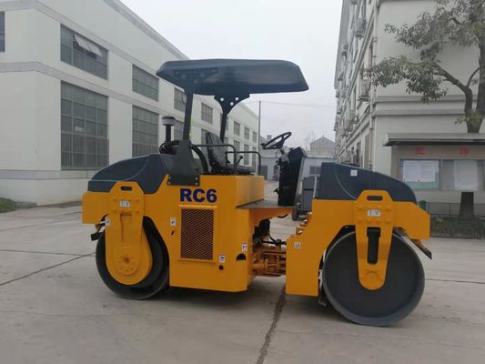 Mafsallı Çerçeve Titreşimli Tek Tamburlu Silindir 6000kg Mini Yol Silindiri