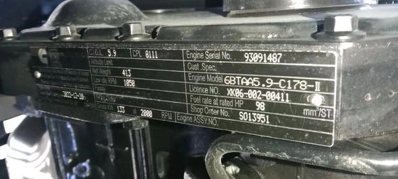 İnşaat hafriyat paletli tip ekskavatör için kullanılan Cummins motorlu benzer PC200