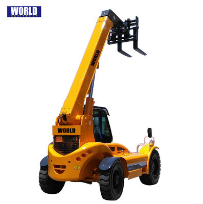 3T 4T Dizel Teleskopik Taşıyıcı Forklift Dört Tekerlekli Direksiyon 7m 14m Telehandler