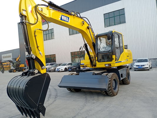 YUCHAI/YC4D125 Motorlu Tekerlekli Mini Ekskavatör 15300kg Çalışma Ağırlığıyla