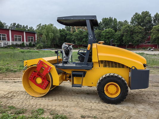 Tek çelik tek tekerlekli titreşimli rulo 4 ton 4.5 ton 5 ton yol inşaat makineleri mini kompaktör