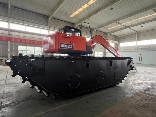 Çin Üst Markası Kullanılmamış Amfibi Kazıcı HK150SD 0.25 M3 Nehir Temizleme Makinesi Uzun Uzaylı Boom