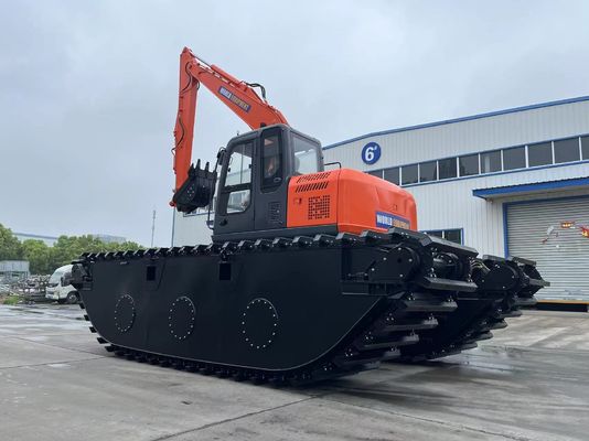 Çin Üst Markası Kullanılmamış Amfibi Kazıcı HK150SD 0.25 M3 Nehir Temizleme Makinesi Uzun Uzaylı Boom