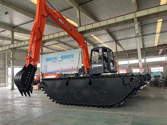 WORLD Amfibi Kazıcı HK150SD 0.25 ila 0.5 M3 Nehir Temizleme Makinesi Uzun Uzaylı Boom