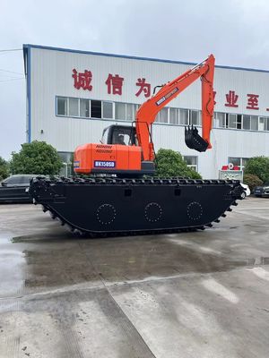 Ağır yüklü uygulamalar ve projeler için nehirde 1300 mm ponton genişliği kazıcı