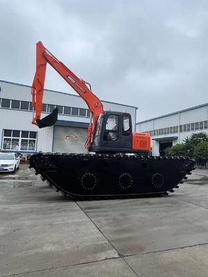 Ağır yüklü uygulamalar ve projeler için nehirde 1300 mm ponton genişliği kazıcı