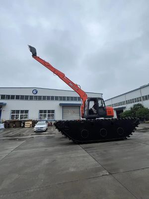 Ağır yüklü uygulamalar ve projeler için nehirde 1300 mm ponton genişliği kazıcı