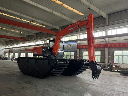 Ağır yüklü uygulamalar ve projeler için nehirde 1300 mm ponton genişliği kazıcı